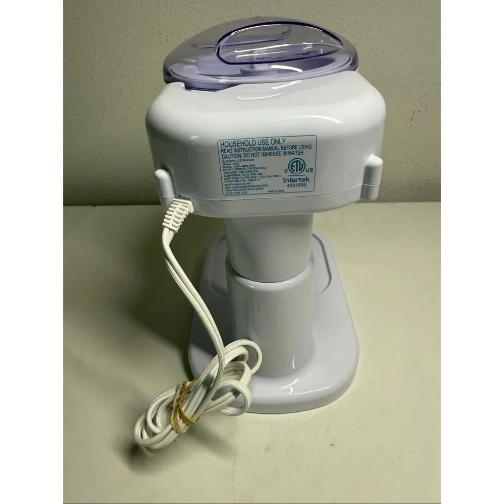 Hawaiice Electric Snomaker S700 Snow Cones Y2K Discontinued Back To Basics Rare